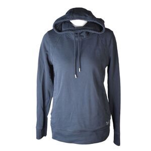 Under Armour Loose Fit Keyhole Back Hoodie Black Lightweight Workout Medium